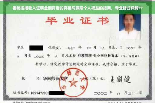 揭秘按揭收入证明金额背后的真相与保障个人权益的指南，专业格式详解??