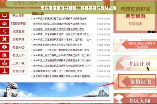 无效婚姻证明书揭秘，真相探寻与应对之策