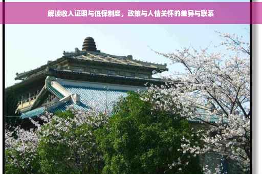 解读收入证明与低保制度，政策与人情关怀的差异与联系