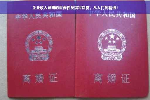 企业收入证明的重要性及撰写指南，从入门到精通！