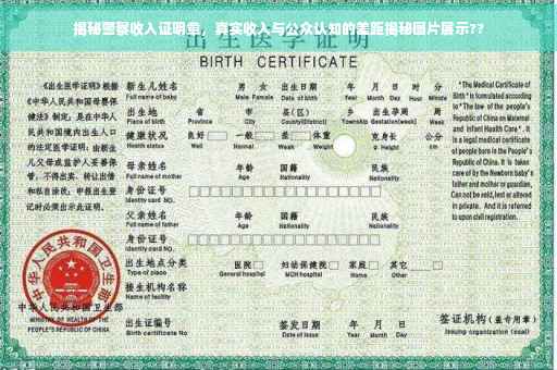 揭秘警察收入证明章，真实收入与公众认知的差距揭秘图片展示??