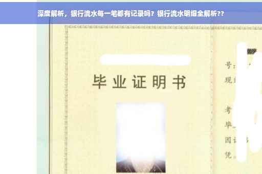 深度解析，银行流水每一笔都有记录吗？银行流水明细全解析??