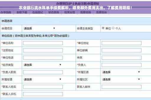 农业银行流水账单手续费解析，避免额外费用支出，了解费用明细！