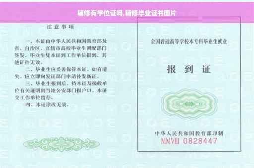 辅修有学位证吗,辅修毕业证书图片