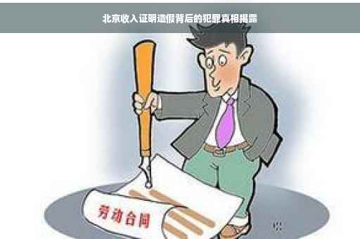 北京收入证明造假背后的犯罪真相揭露