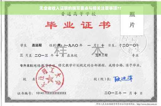 无业者收入证明的撰写要点与相关注意事项??