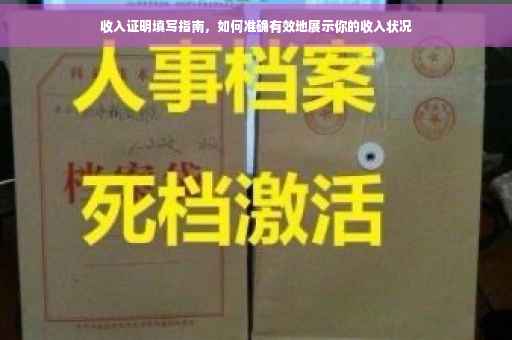 收入证明填写指南，如何准确有效地展示你的收入状况