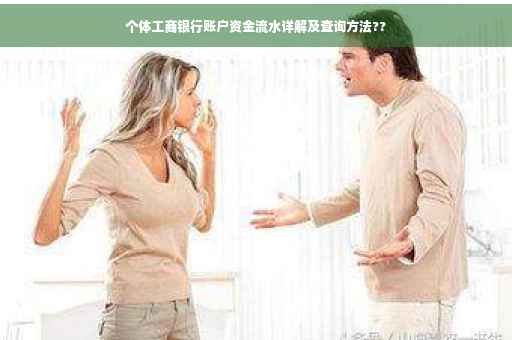 个体工商银行账户资金流水详解及查询方法??