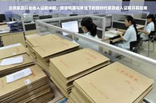 北京家政行业收入证明详解，经济机遇与挑战下的新时代家政收入证明开具指南
