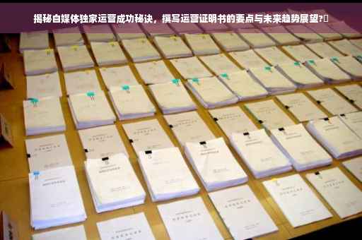 揭秘自媒体独家运营成功秘诀，撰写运营证明书的要点与未来趋势展望?✨