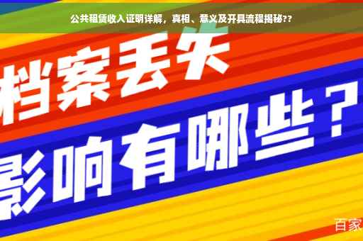公共租赁收入证明详解，真相、意义及开具流程揭秘??