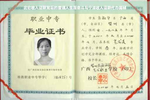 北仑收入证明背后的普通人生涯奋斗与宁波收入证明代办揭秘
