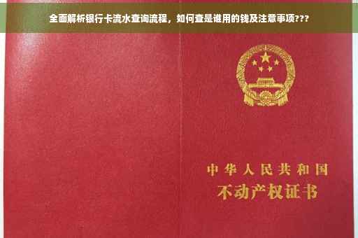 全面解析银行卡流水查询流程，如何查是谁用的钱及注意事项???