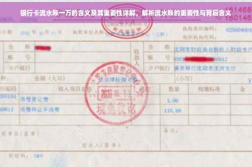 银行卡流水账一万的含义及其重要性详解，解析流水账的重要性与背后含义