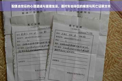 配偶去世后的心理调适与重建生活，面对失去伴侣的痛苦与死亡证明文书