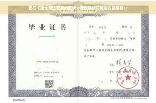 银行卡流水无法查看的困扰，原因解析与解决方案揭秘??
