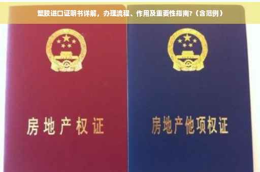 塑胶进口证明书详解，办理流程、作用及重要性指南?（含范例）