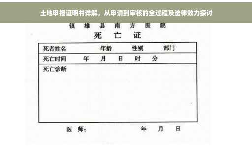 土地申报证明书详解，从申请到审核的全过程及法律效力探讨