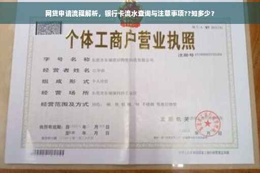 网贷申请流程解析，银行卡流水查询与注意事项??知多少？