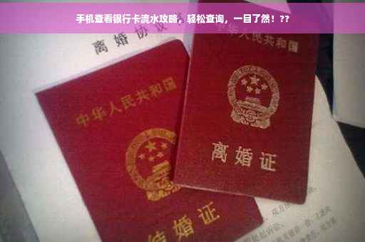 手机查看银行卡流水攻略，轻松查询，一目了然！??