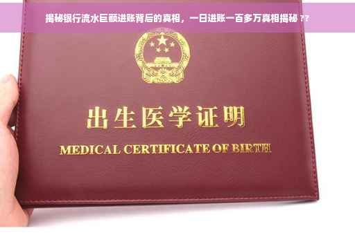 揭秘银行流水巨额进账背后的真相，一日进账一百多万真相揭秘 ??