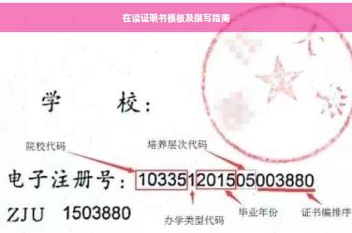 在读证明书模板及撰写指南