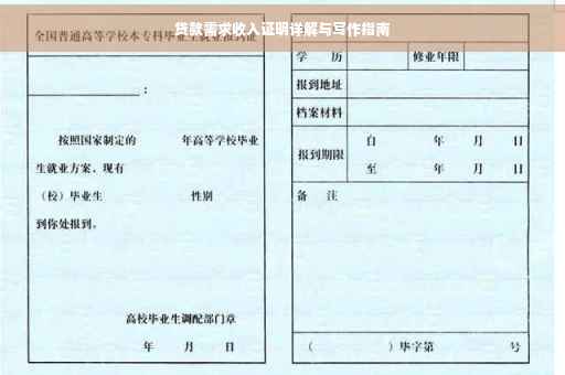 贷款需求收入证明详解与写作指南