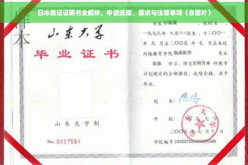 日本签证证明书全解析，申请流程、要求与注意事项（含图片）