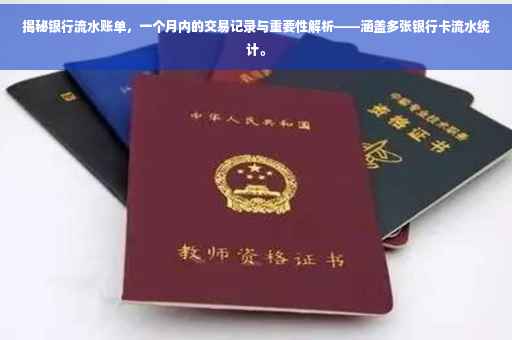揭秘银行流水账单，一个月内的交易记录与重要性解析——涵盖多张银行卡流水统计。