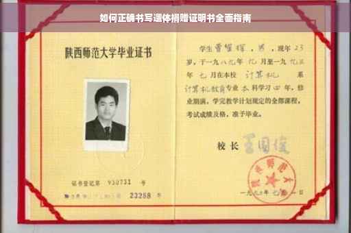 如何正确书写遗体捐赠证明书全面指南