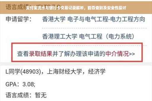 支付宝流水与银行卡交易记录解析，能否查到及安全性探讨