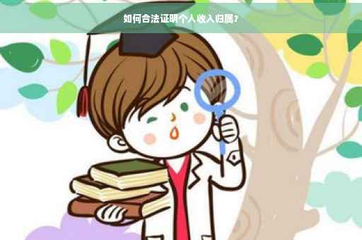 如何合法证明个人收入归属？