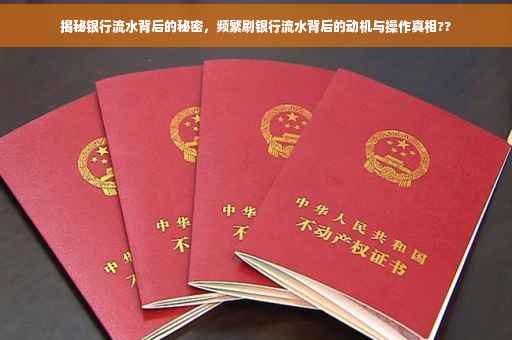 揭秘银行流水背后的秘密，频繁刷银行流水背后的动机与操作真相??