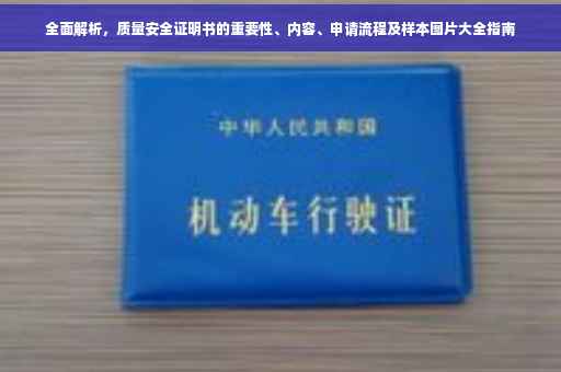 全面解析，质量安全证明书的重要性、内容、申请流程及样本图片大全指南