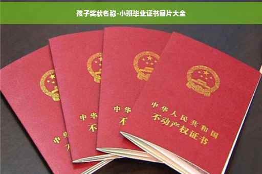 孩子奖状名称-小班毕业证书图片大全