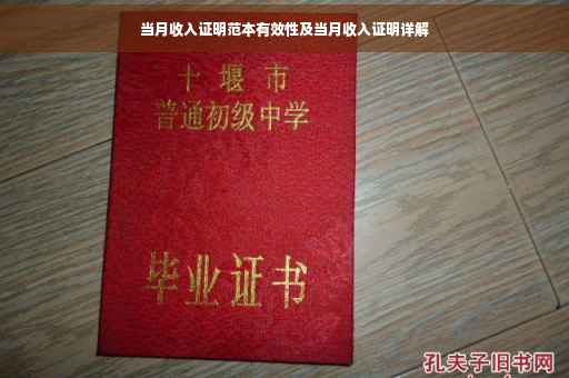 当月收入证明范本有效性及当月收入证明详解