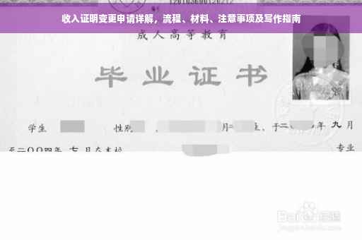 收入证明变更申请详解，流程、材料、注意事项及写作指南