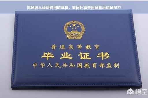 揭秘收入证明费用的真相，如何计算费用及背后的秘密??