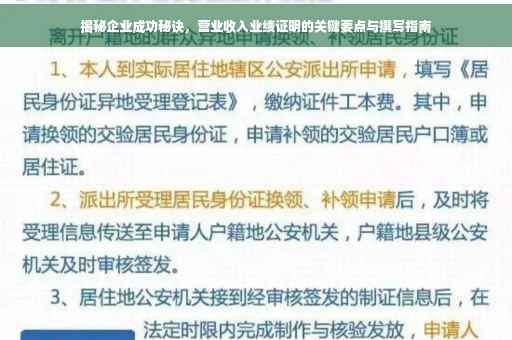 揭秘企业成功秘诀，营业收入业绩证明的关键要点与撰写指南