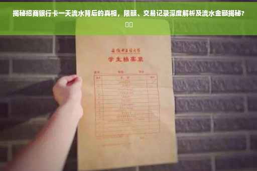 揭秘招商银行卡一天流水背后的真相，限额、交易记录深度解析及流水金额揭秘?⚡️