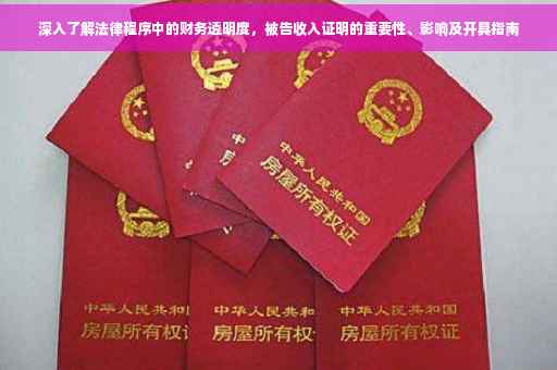 深入了解法律程序中的财务透明度，被告收入证明的重要性、影响及开具指南