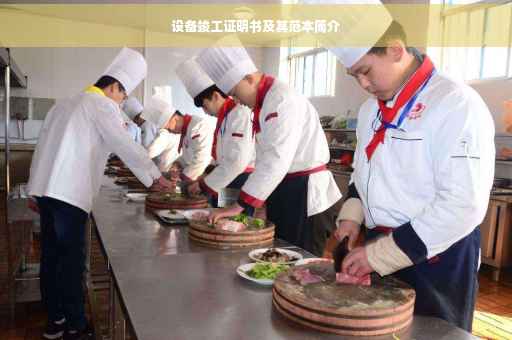 设备竣工证明书及其范本简介