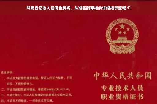 购房登记收入证明全解析，从准备到审核的详细指导流程?✨