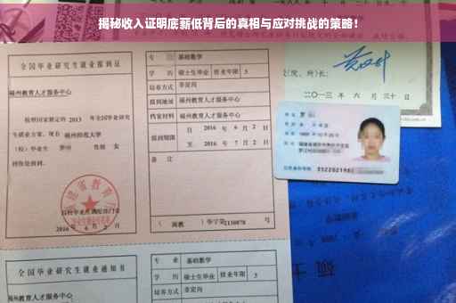 揭秘收入证明底薪低背后的真相与应对挑战的策略！