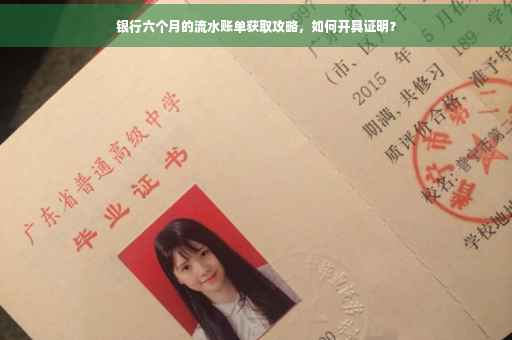 银行六个月的流水账单获取攻略，如何开具证明？