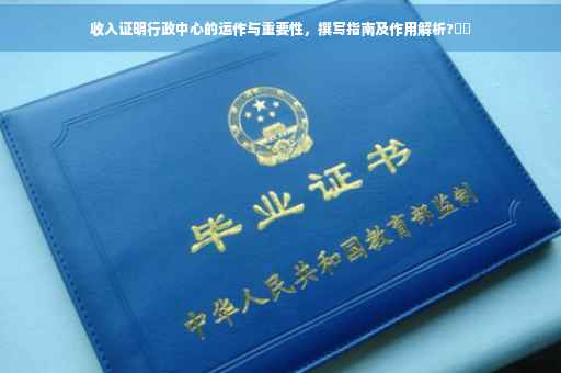 收入证明行政中心的运作与重要性，撰写指南及作用解析?⚡️