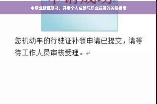 中级业绩证明书，开启个人成就与职业发展的关键指南