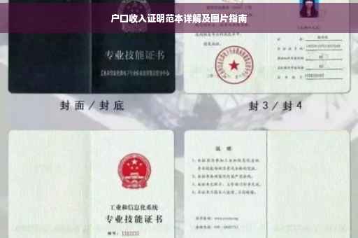 户口收入证明范本详解及图片指南