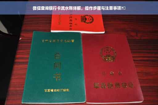 微信查询银行卡流水账详解，操作步骤与注意事项?✨