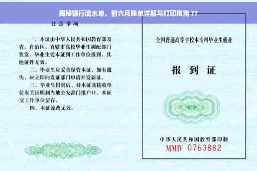 揭秘银行流水单，前六月账单详解与打印指南 ??
